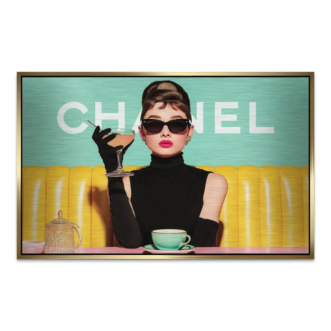 Audrey Hepburn de Luxe AluDibond Gebürstet