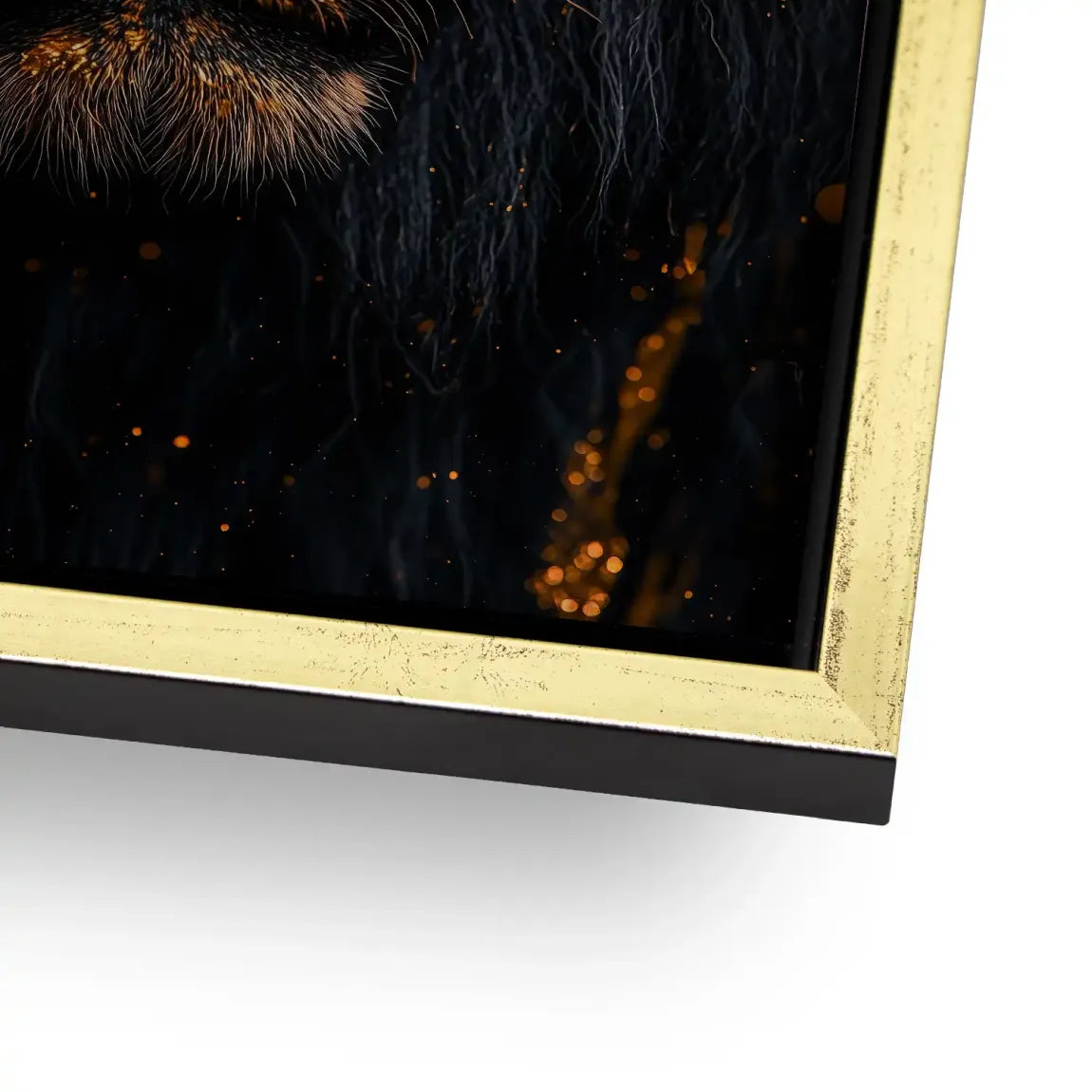 Black Lion in Gold Aludibond Gebürstet INGALERIE
