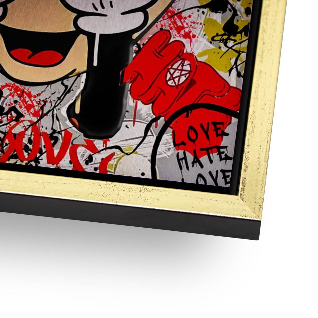 Bad Micky Graffiti Art Alu Gebürstet Bild INGALERIE