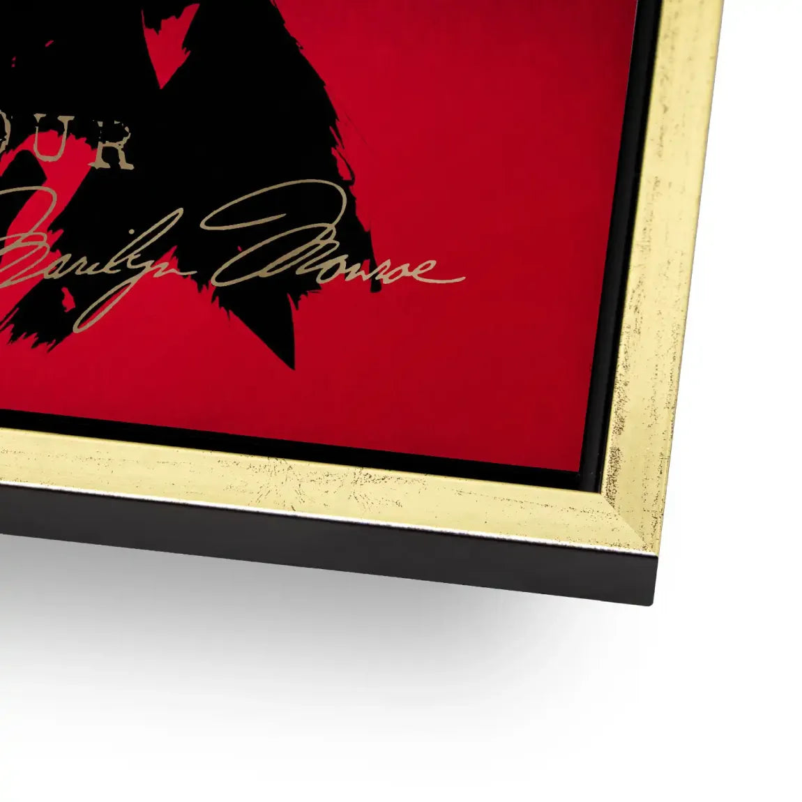 Marilyn Red Glamour Alu Gebürstet Bild