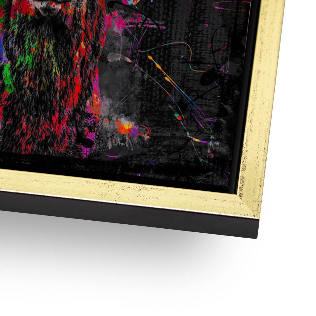 Hirsch Abstrakt Color Alu Gebürstet - INGALERIE