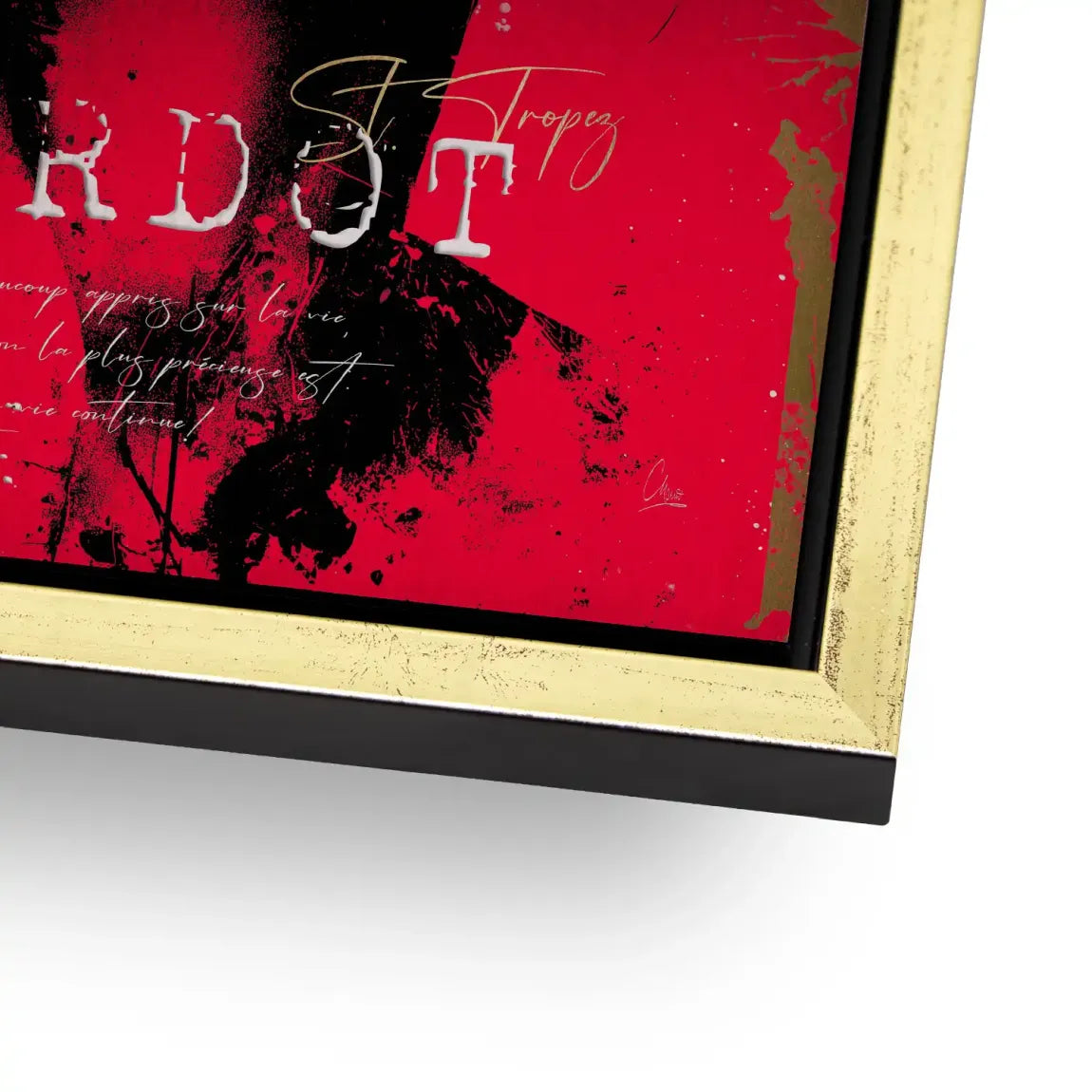 Brigitte Bardot Red Art Alu Gebürstet Bild