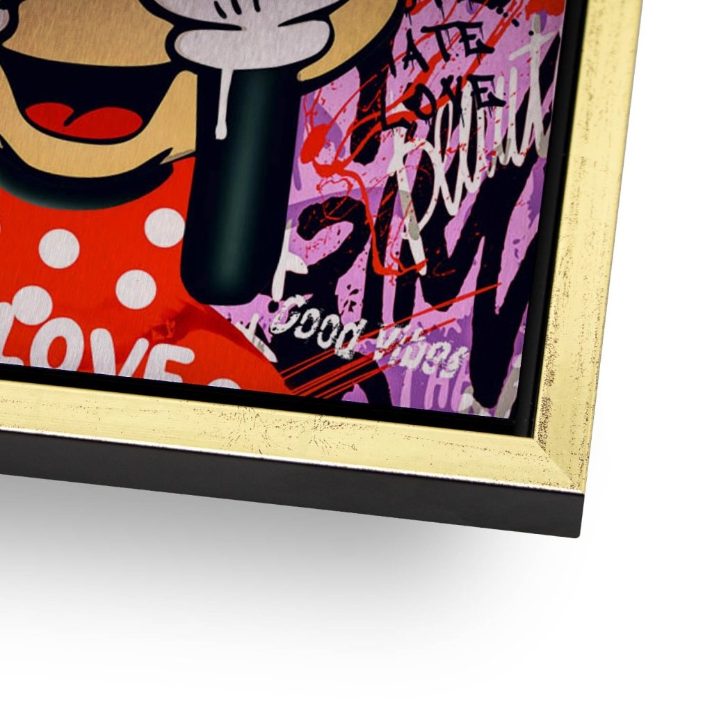 Bad Minnie Street Art Alu Gebürstet Bild INGALERIE