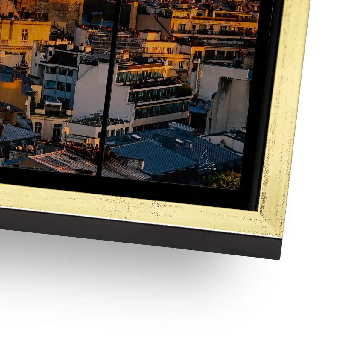 Sunset View Paris Alu Gebürstet Bild