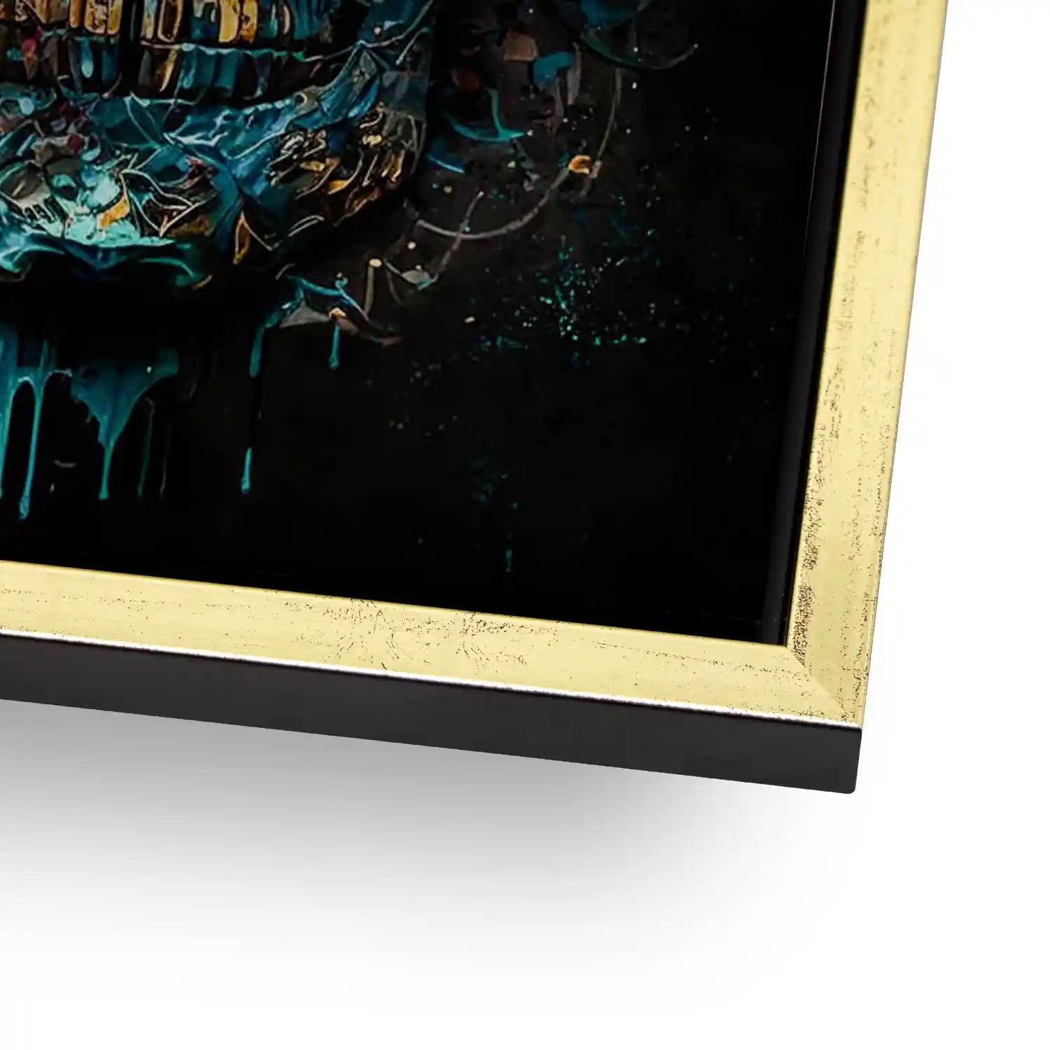 Totenkopf Gold Style Alu Dibond Gebürstet INGALERIE