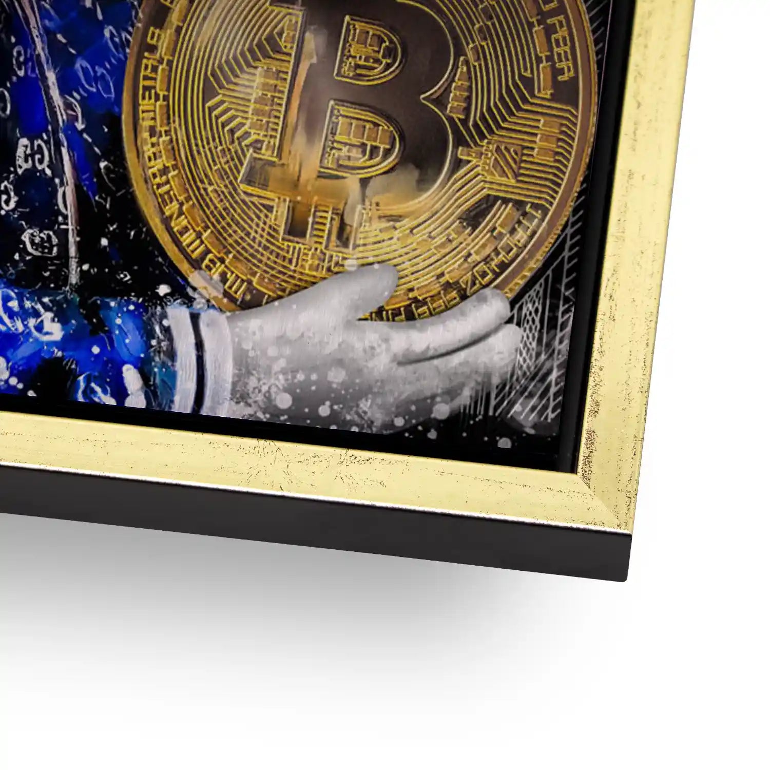 Dagobert Bitcoin Pop Art Aludibond Gebürstet - Alu Dibond Bild Gebürstet