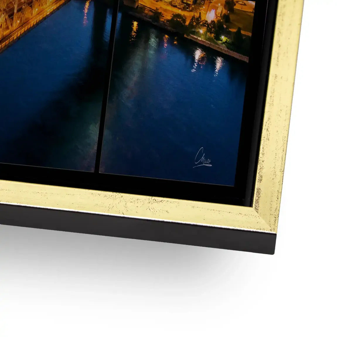 City Lights Manhattan Alu Gebürstet Bild