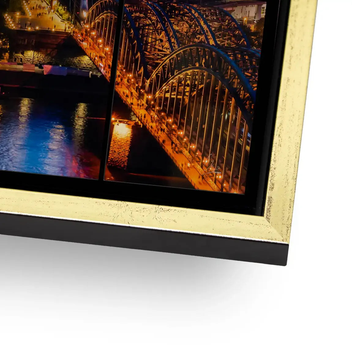 Köln City Lights Alu Gebürstet Bild