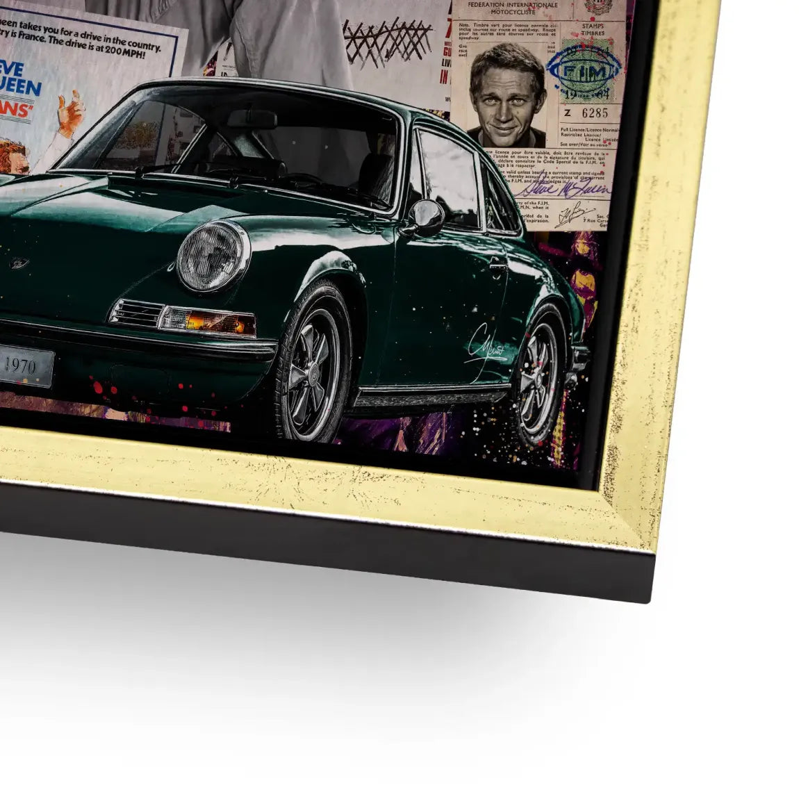 Steve McQueen Retro Drive Alu Gebürstet Bild