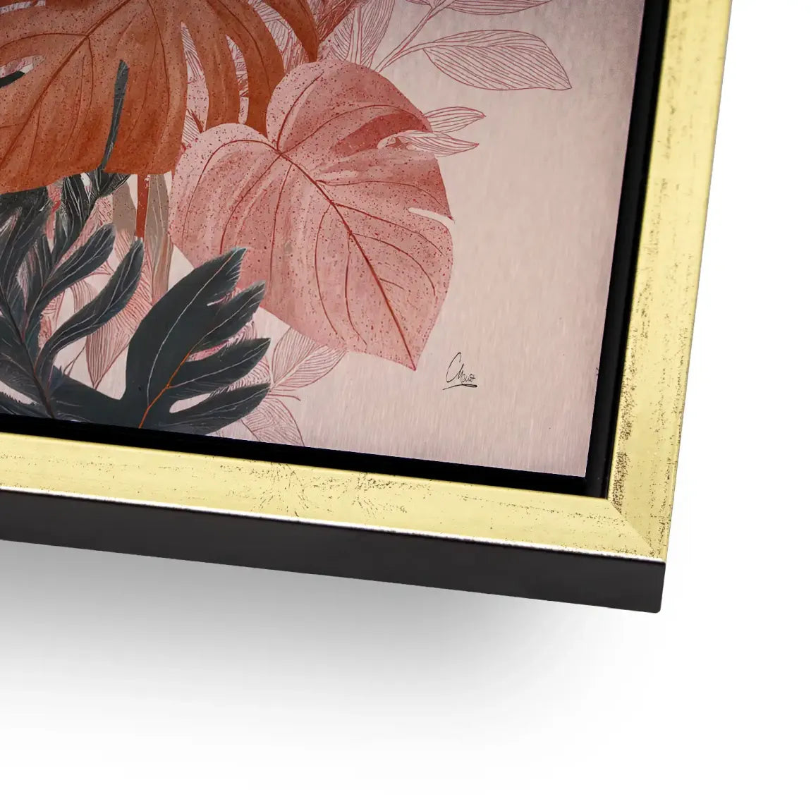 Terracotta Leaves Harmony Alu Gebürstet Bild