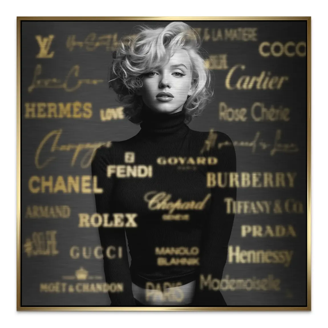 Marilyn Monroe Luxury Alu Gebürstet Bild