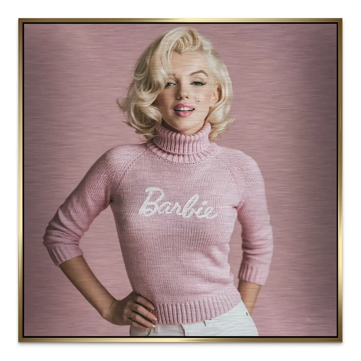 Marilyn Monroe Barbie Aluminiumbild gebürstet