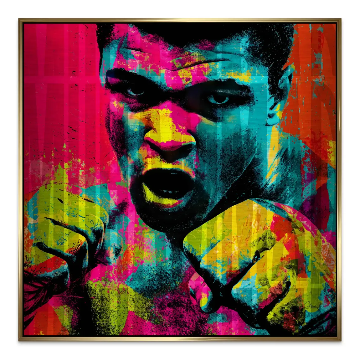 Muhammad Ali The Greatest in Color Alu Gebürstet Bild INGALERIE