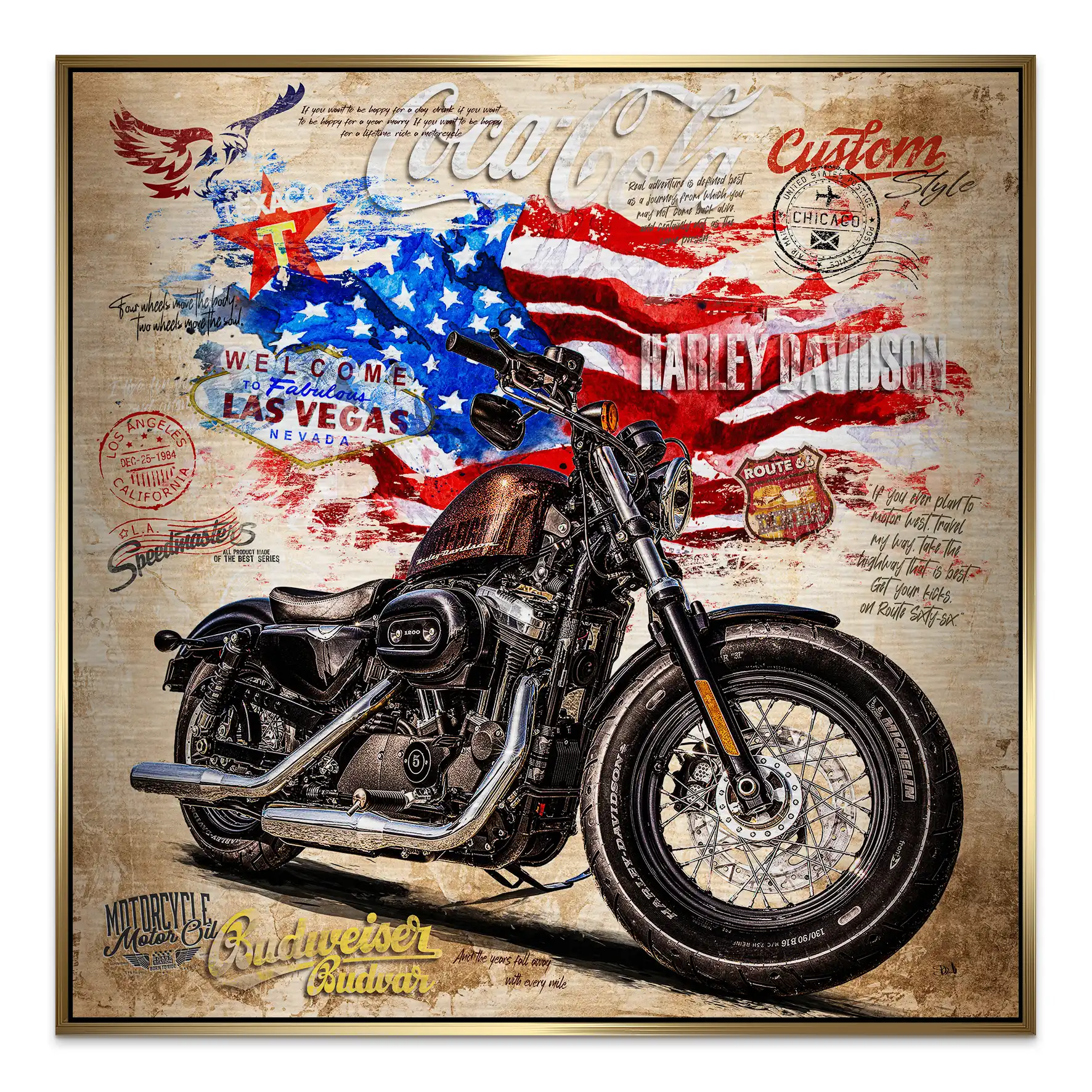 American Pulse auf gebürstetem Aluminium INGALERIE