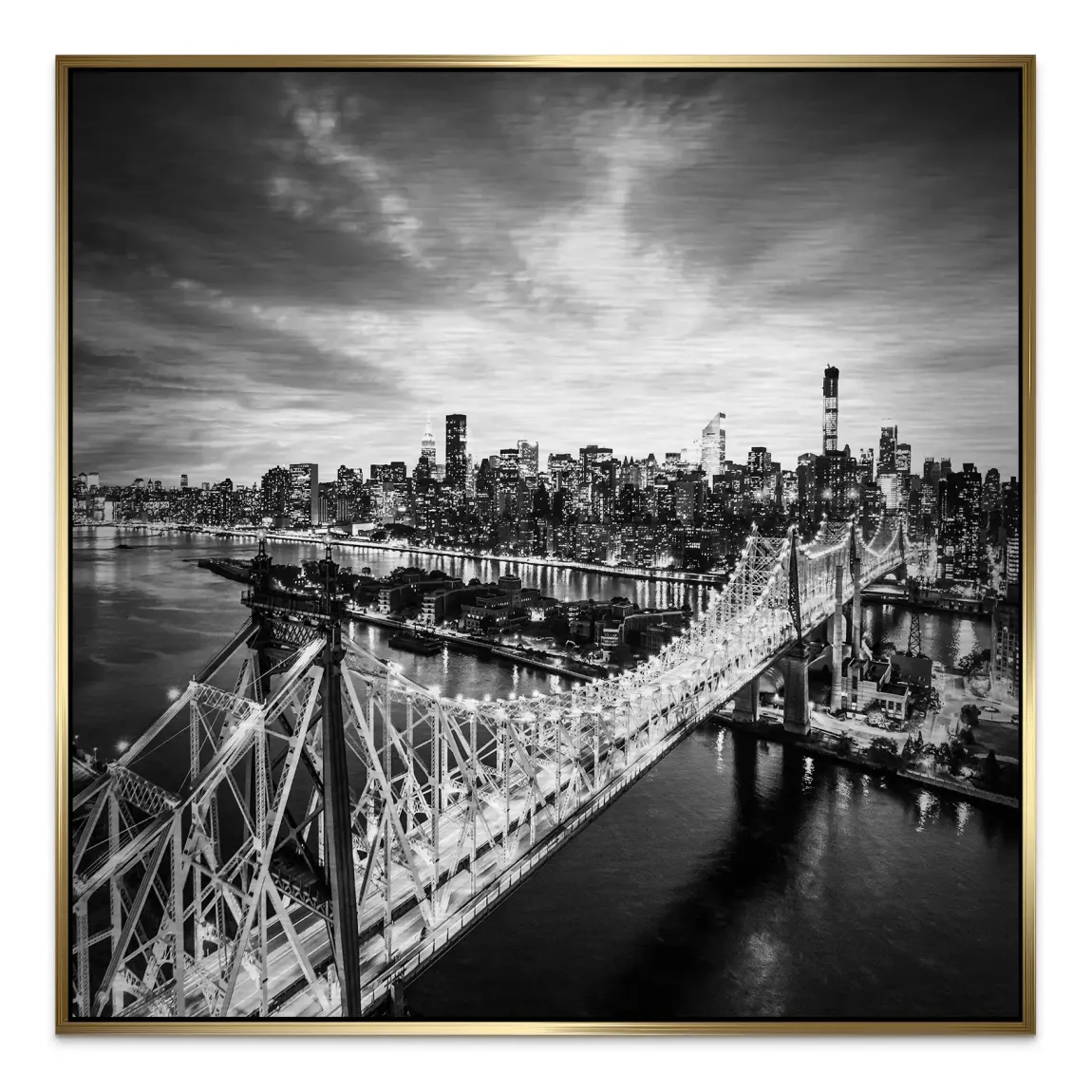New York Noir Aluminiumbild gebürstet