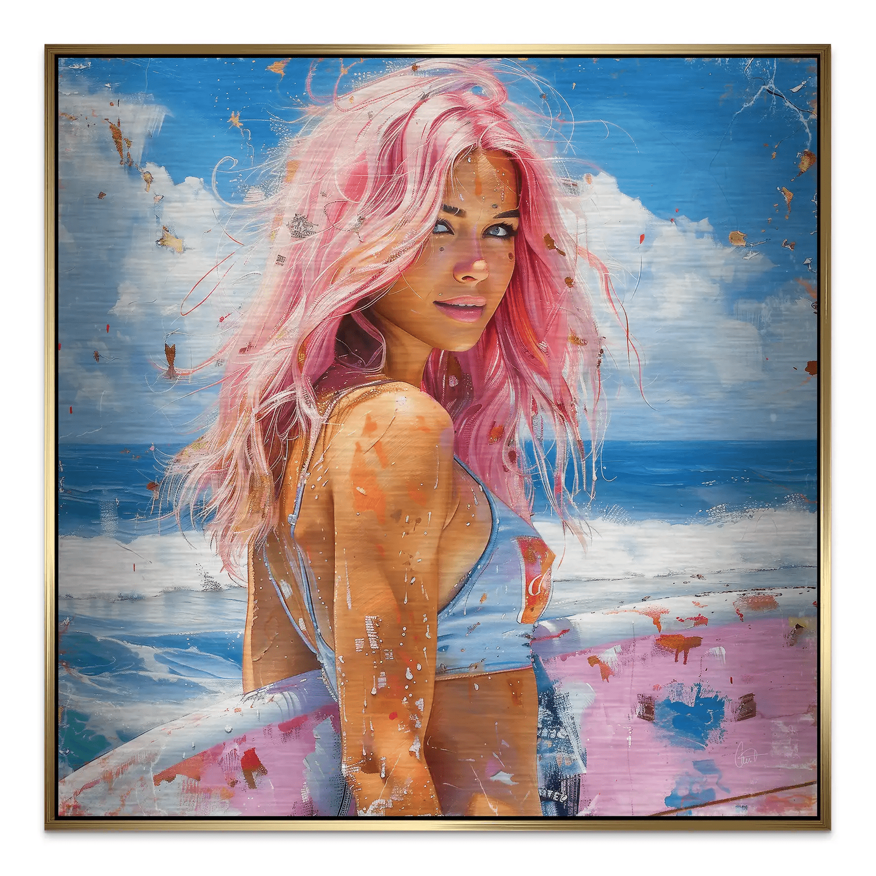 Beach Girl Nr.4 Alu Gebürstet Bild INGALERIE