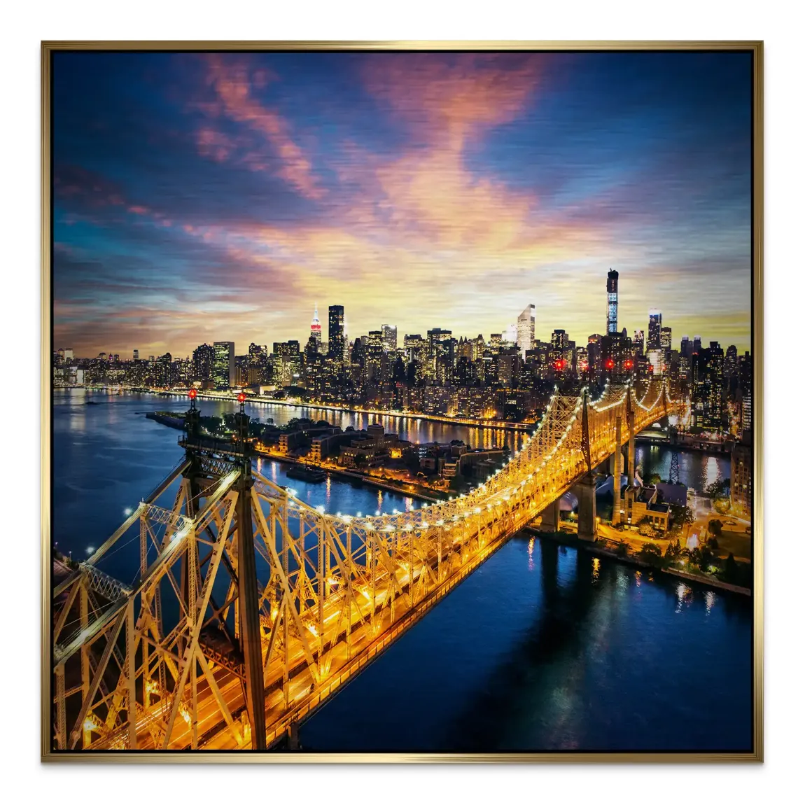 Manhattan Panorama Aluminiumbild gebürstet
