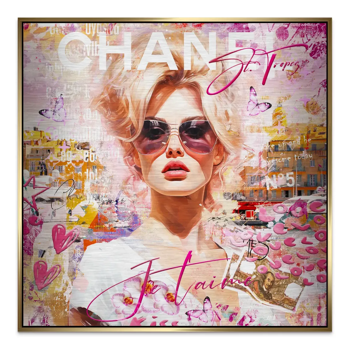 Bardot St Tropez Art Alu Gebürstet Bild