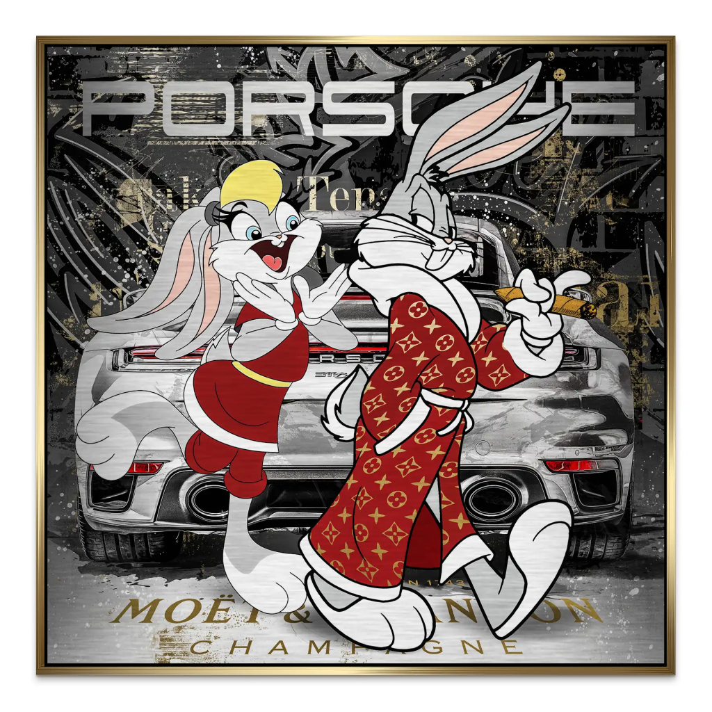 Mr. Bunny Porsche Alu Gebürstet Bild INGALERIE