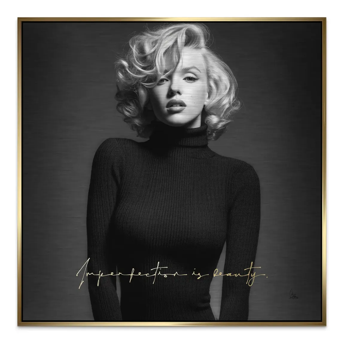 Marilyn Monroe Imperfection Aluminiumbild gebürstet