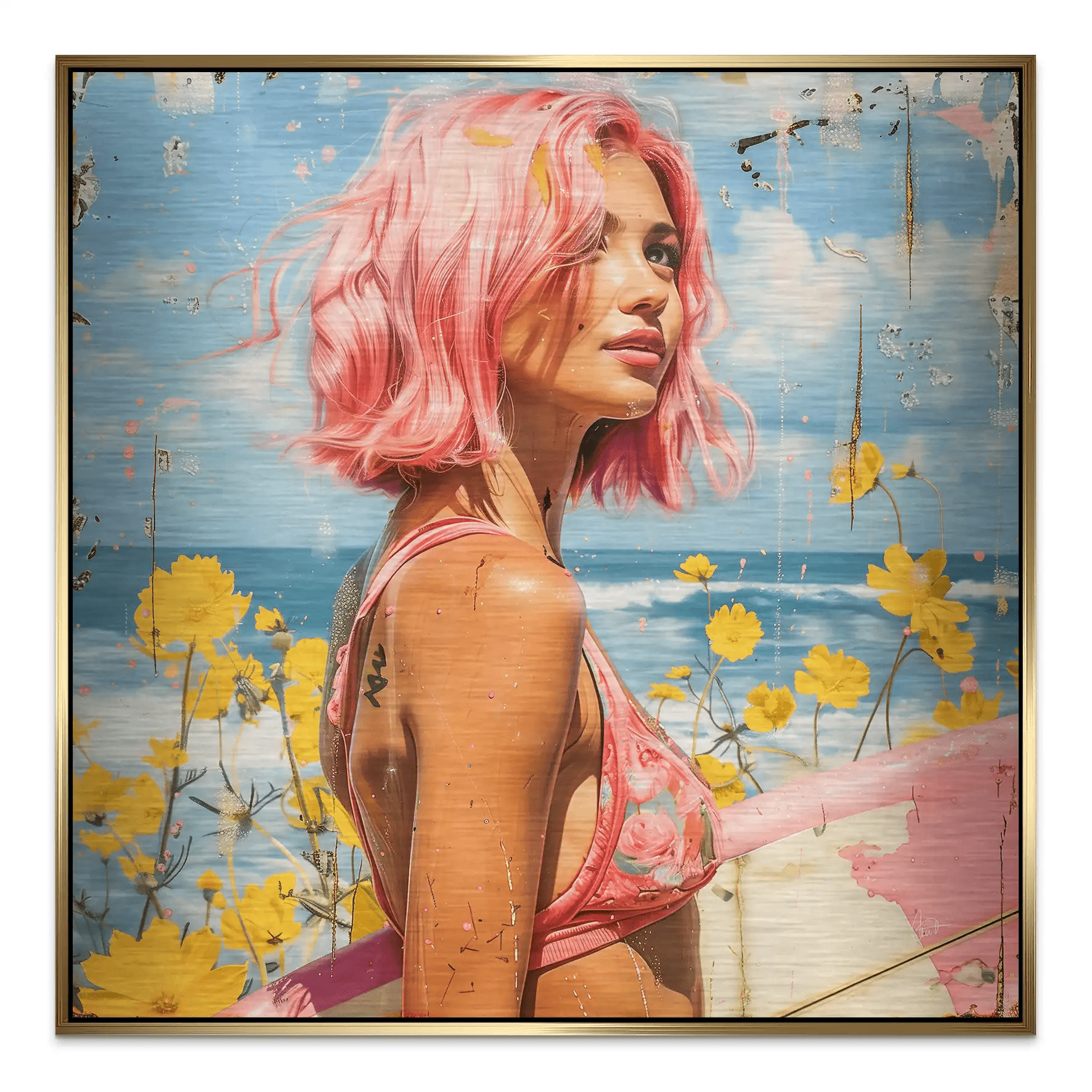 Beach Girl Nr.2 Alu Gebürstet Bild INGALERIE