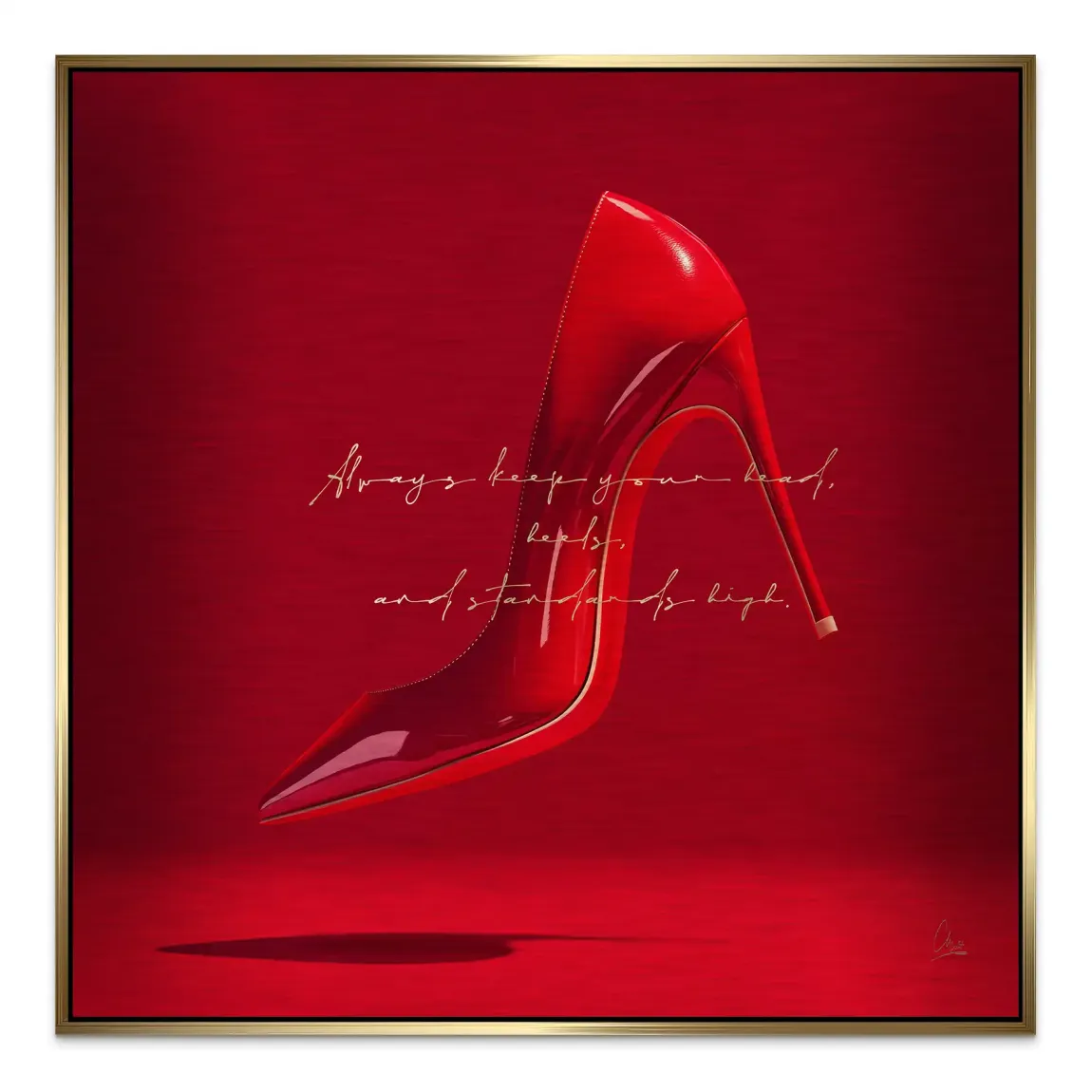 Red Heels Alu Gebürstet Bild