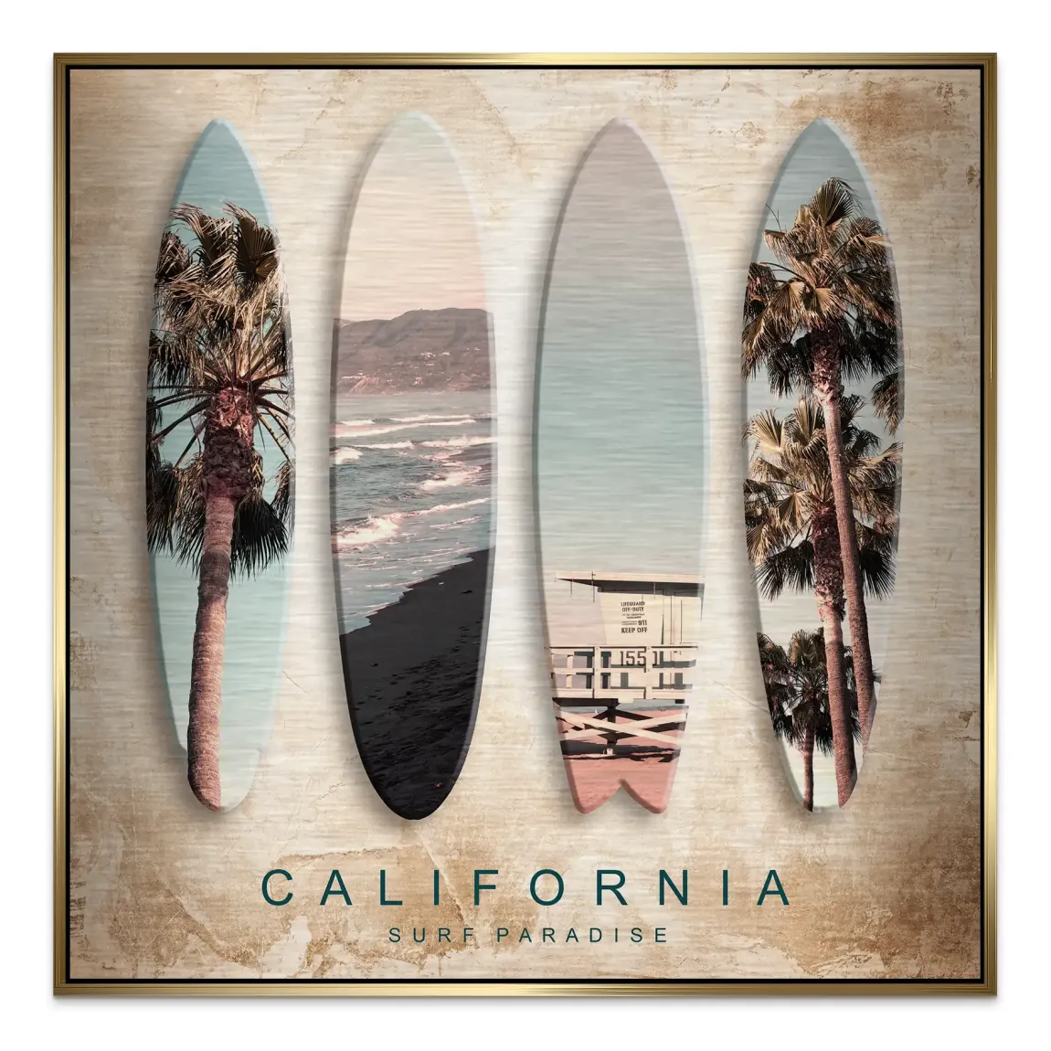 California Coast Art Alu Gebürstet Bild