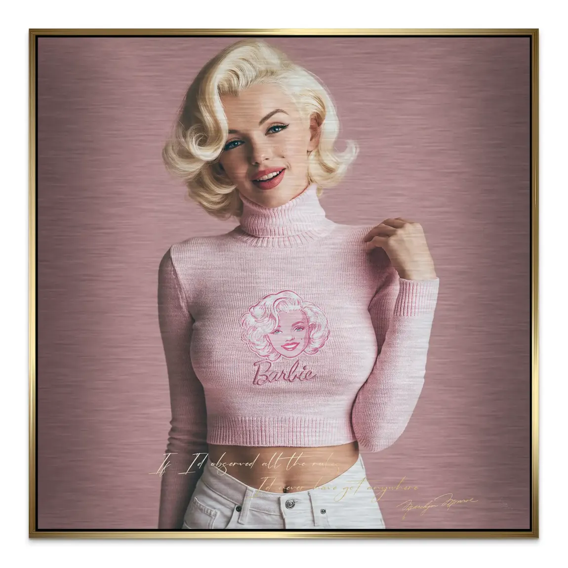 Marilyn Monroe Blush Aluminiumbild gebürstet