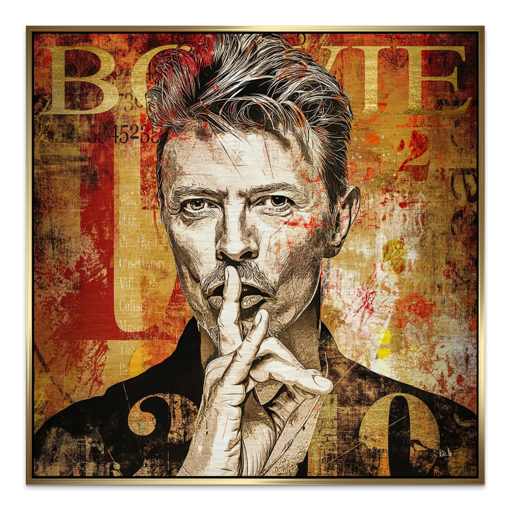 David Bowie Abstrakt Modern Style Alu Gebürstet INGALERIE