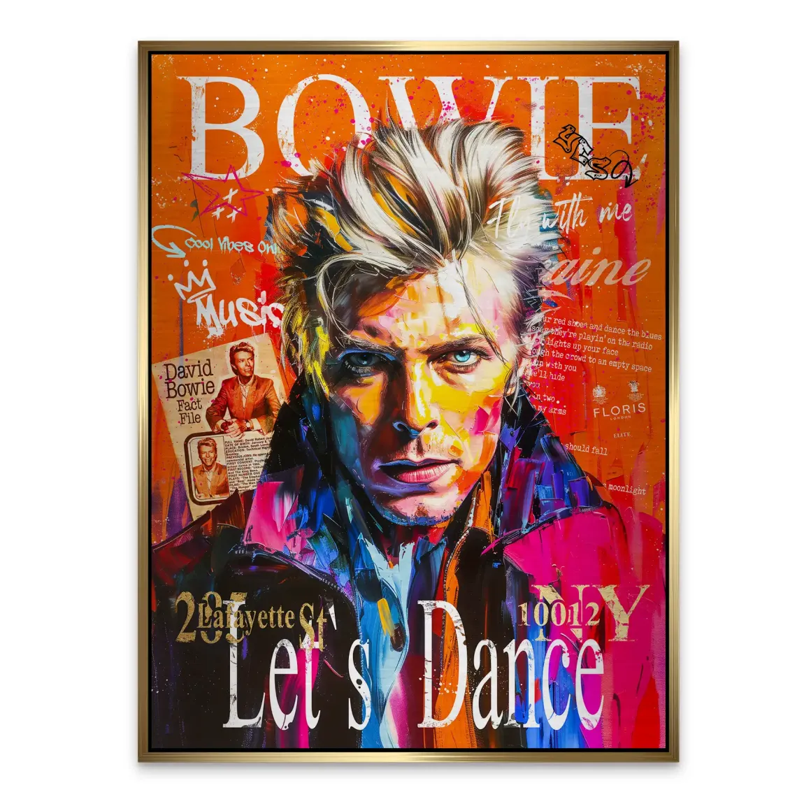 David Bowie Pop Art Vision Aludibond Gebürstet INGALERIE