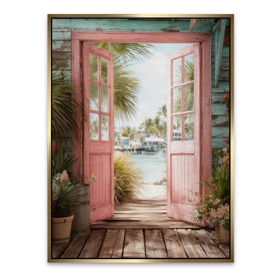 Coastal Escape Alu Gebürstet Bild - INGALERIE | Dein Onlineshop für moderne Wandbilder