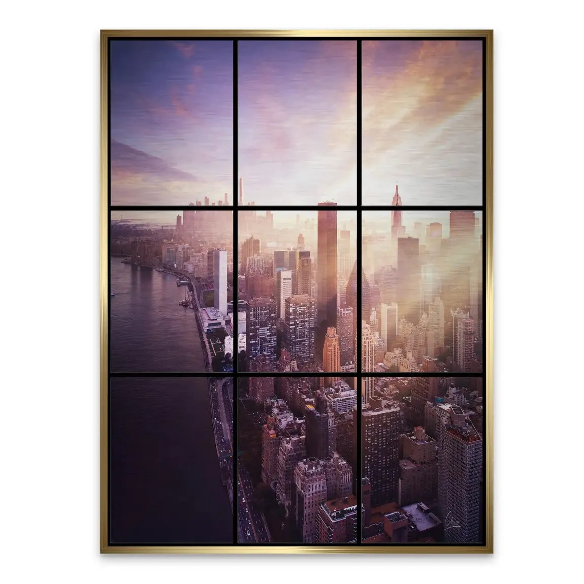 Manhattan View Alu Gebürstet Bild