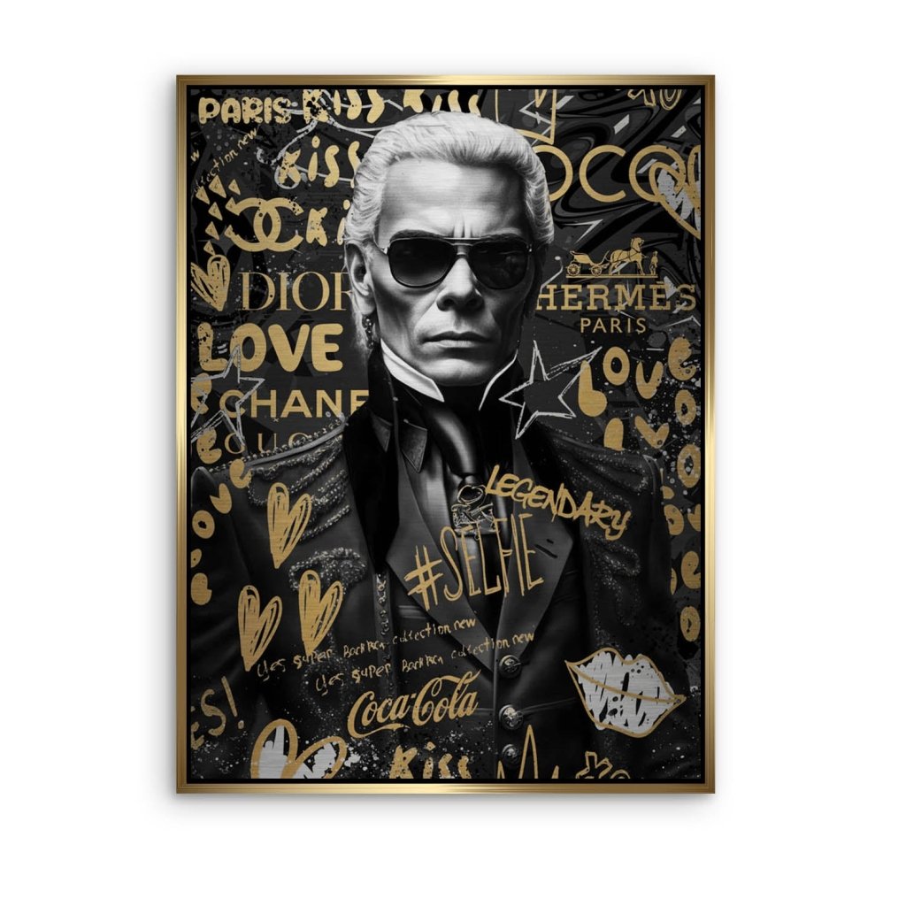 Karl Fashion Pop Art Aludibond Brush Bild INGALERIE