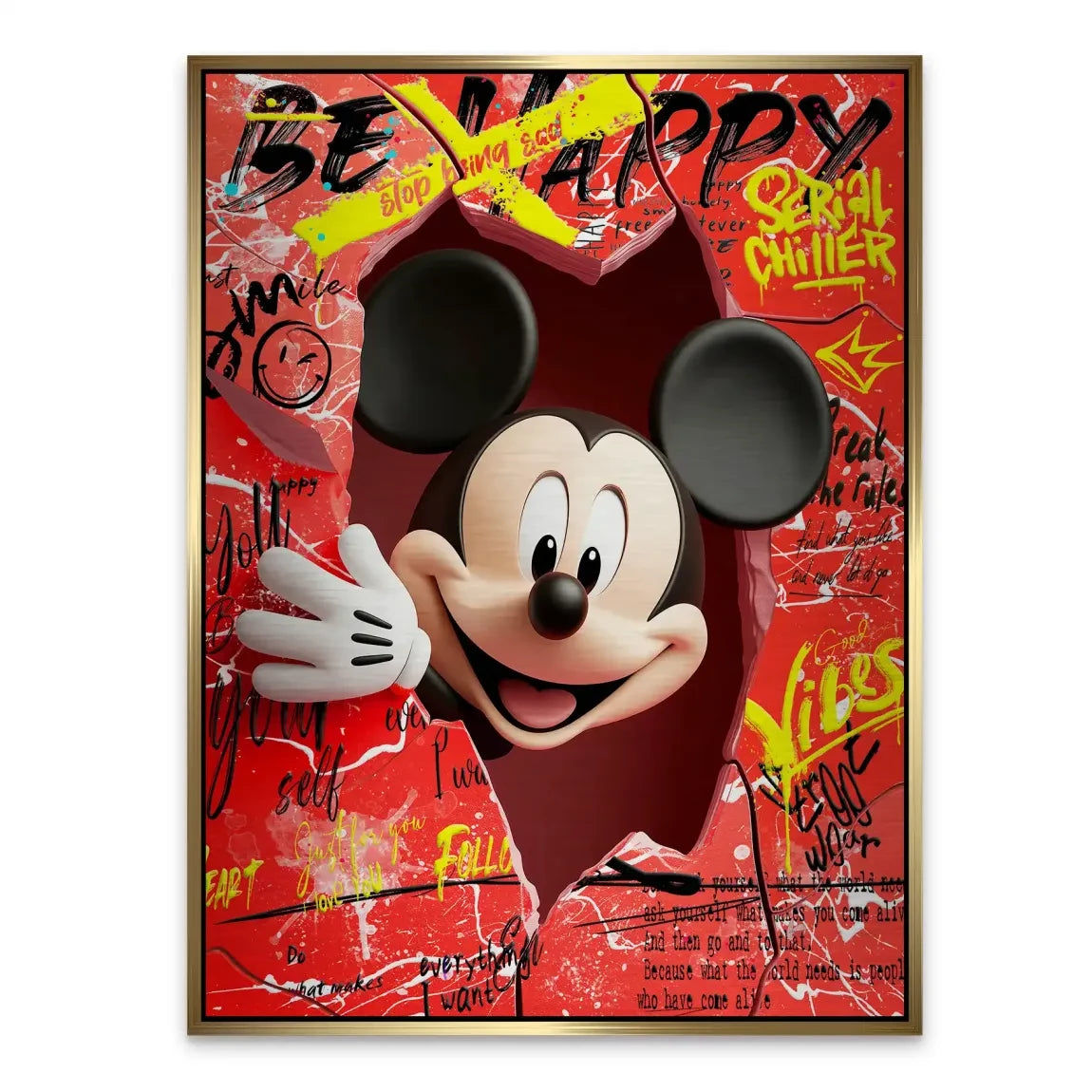 Charming Smile Micky Mouse Aludibond Gebürstet INGALERIE