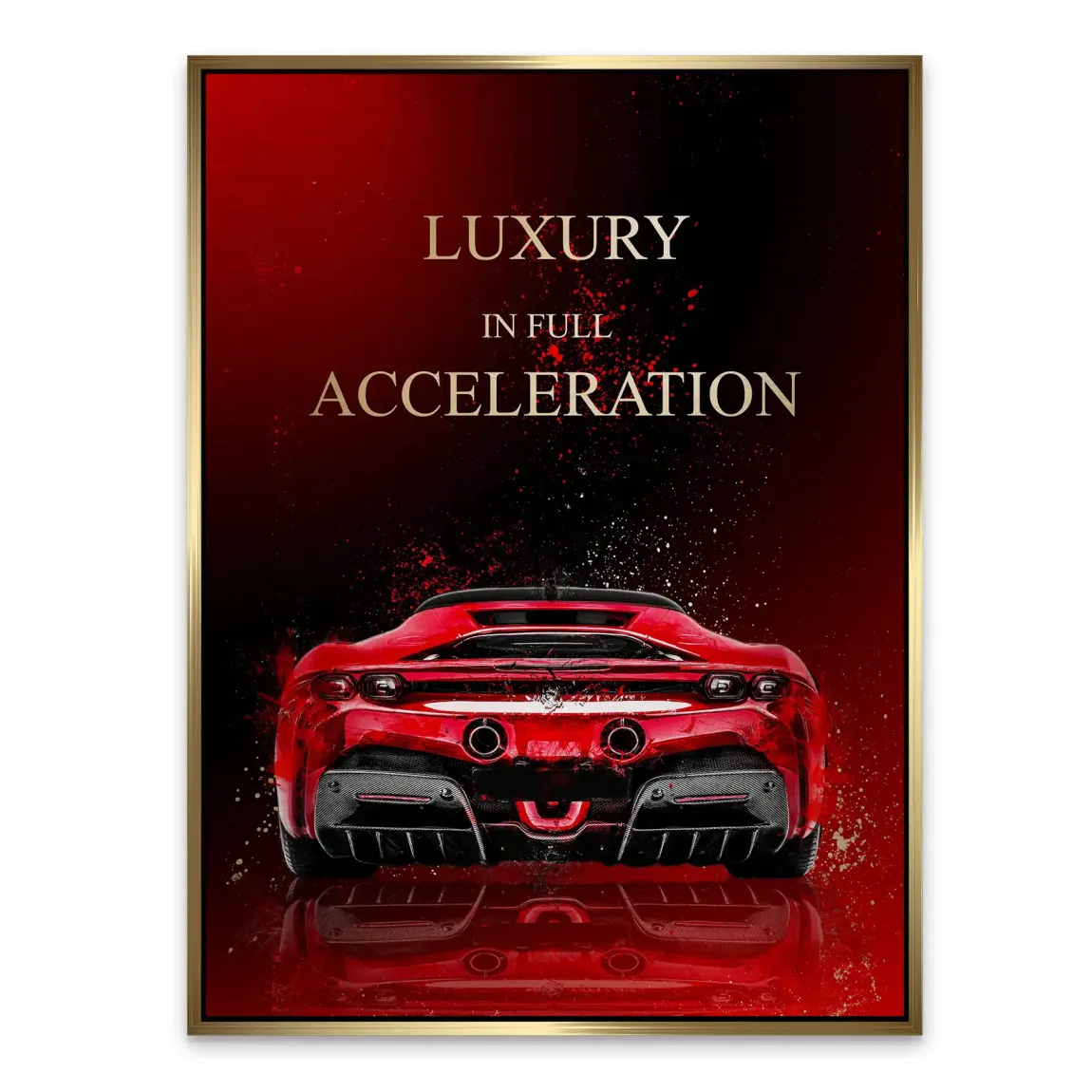 Ferrari Red Art Alu Gebürstet Bild