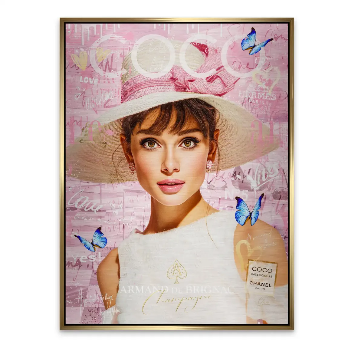 Audrey Hepburn Coco Armand Aludibond Gebürstet INGALERIE