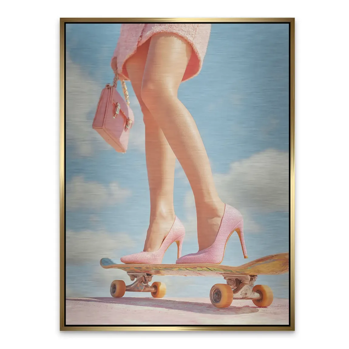 Pink Skate Alu Gebürstet Bild