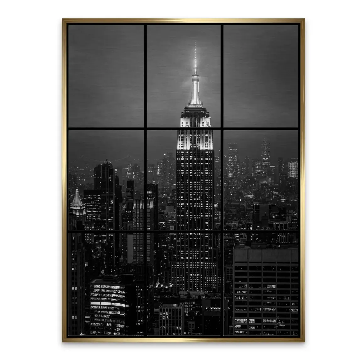 Midnight Crown New York Alu Gebürstet Bild