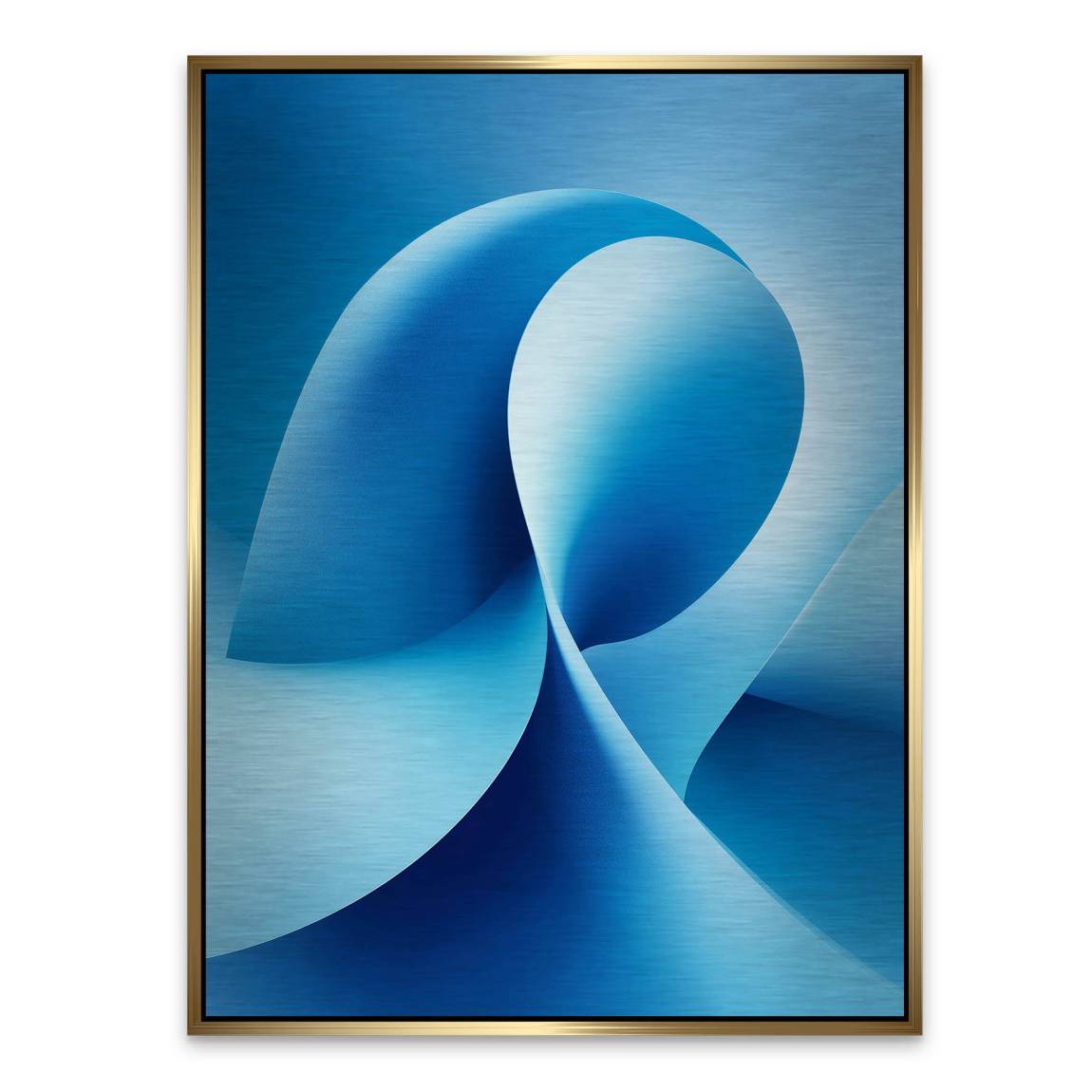 Blaue Welle Aluminiumbild gebürstet