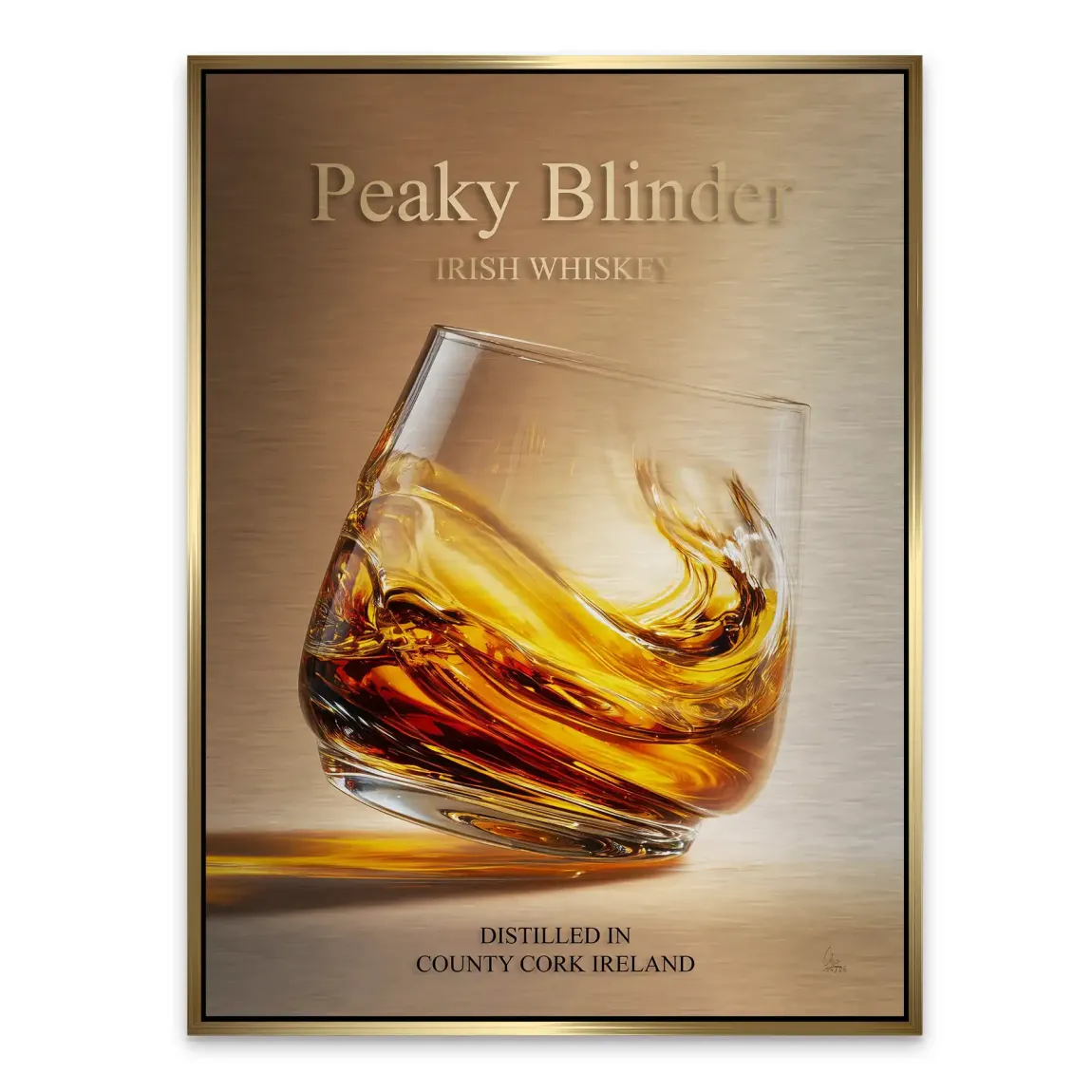 Peaky Whiskey Aluminiumbild gebürstet