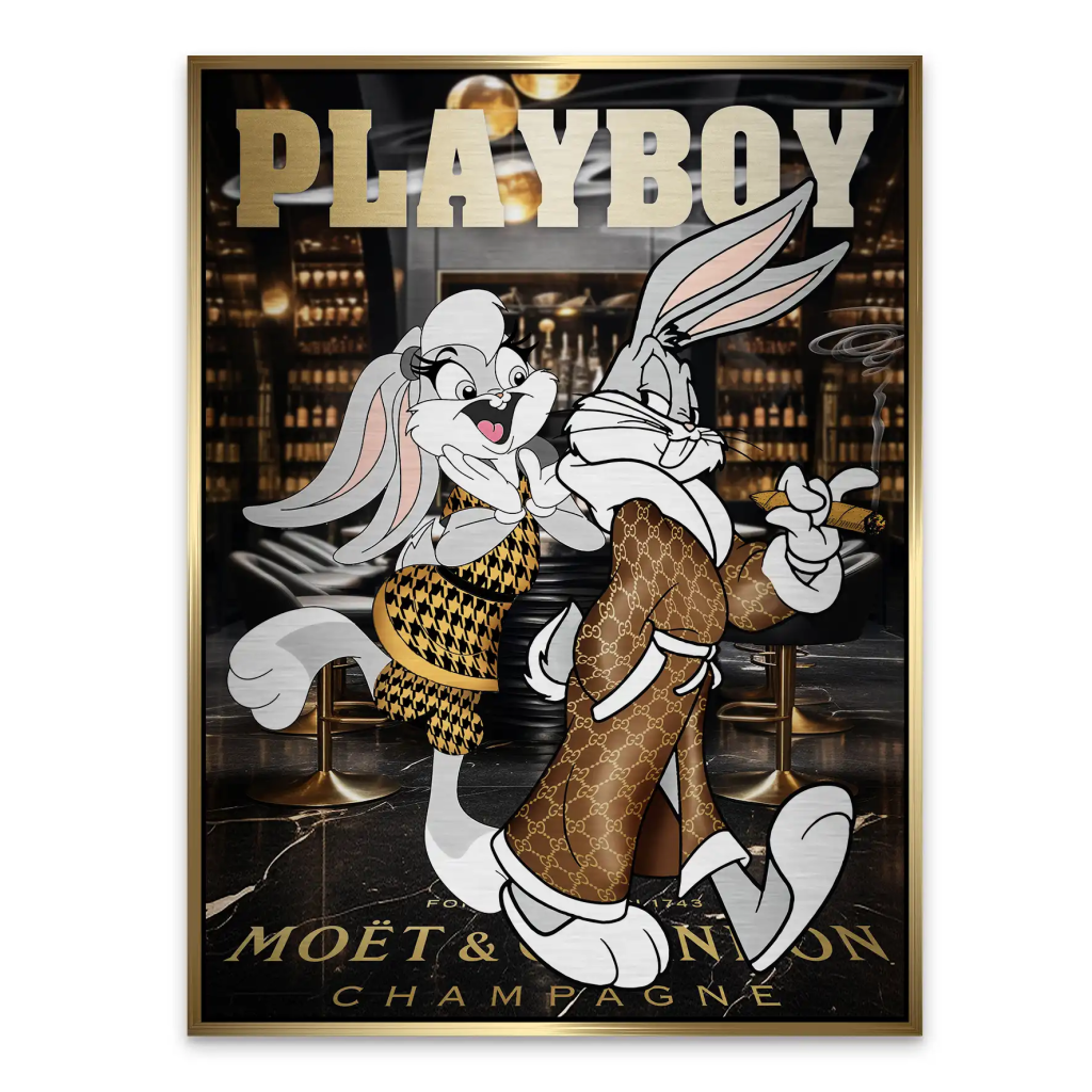 Mr. Bild Bunny Playboy Style Alu Gebürstet INGALERIE