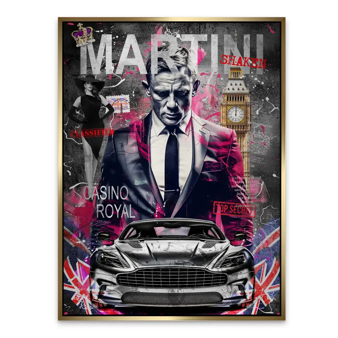 James Bond Royale Martini Alu Gebürstet Bild