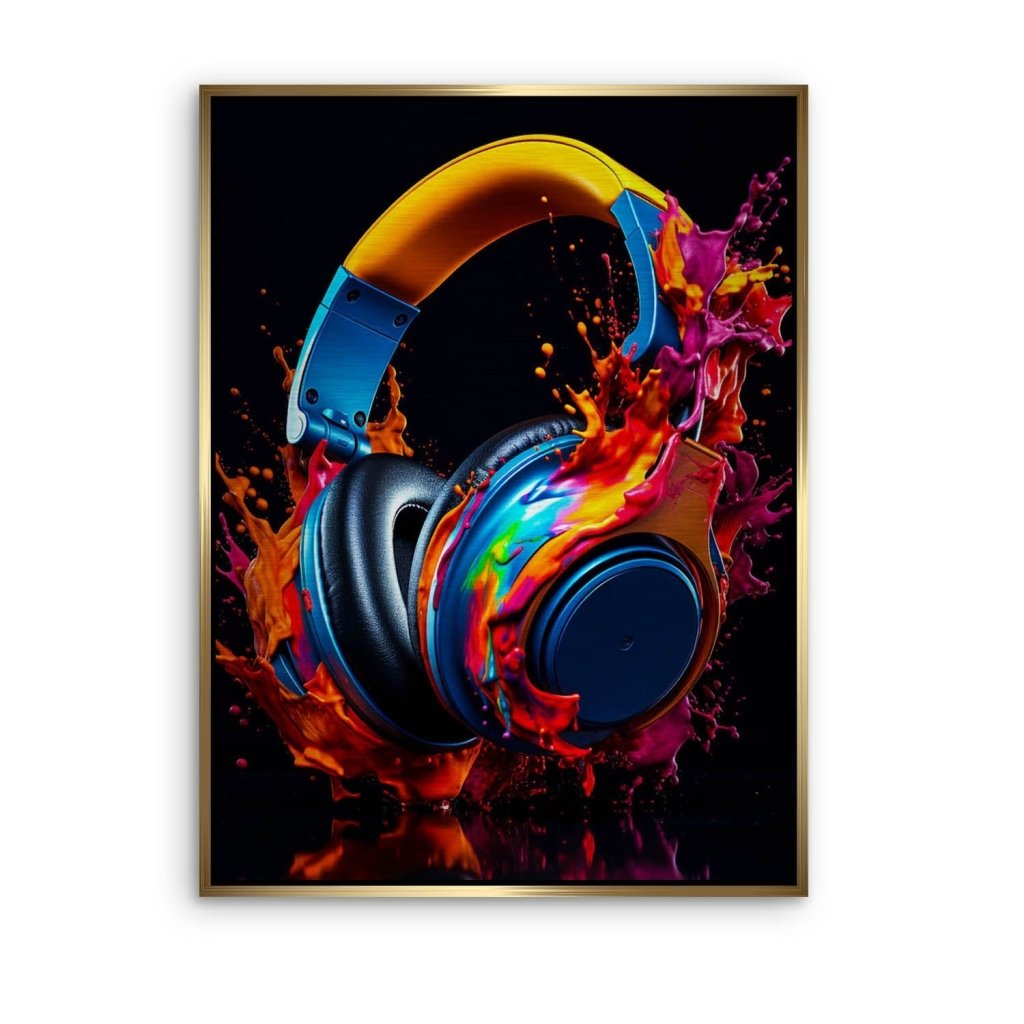 Headphones Abstrakt Aludibond Brush Bild INGALERIE