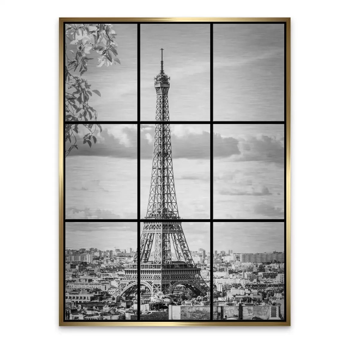 Paris Skyline View Alu Gebürstet Bild