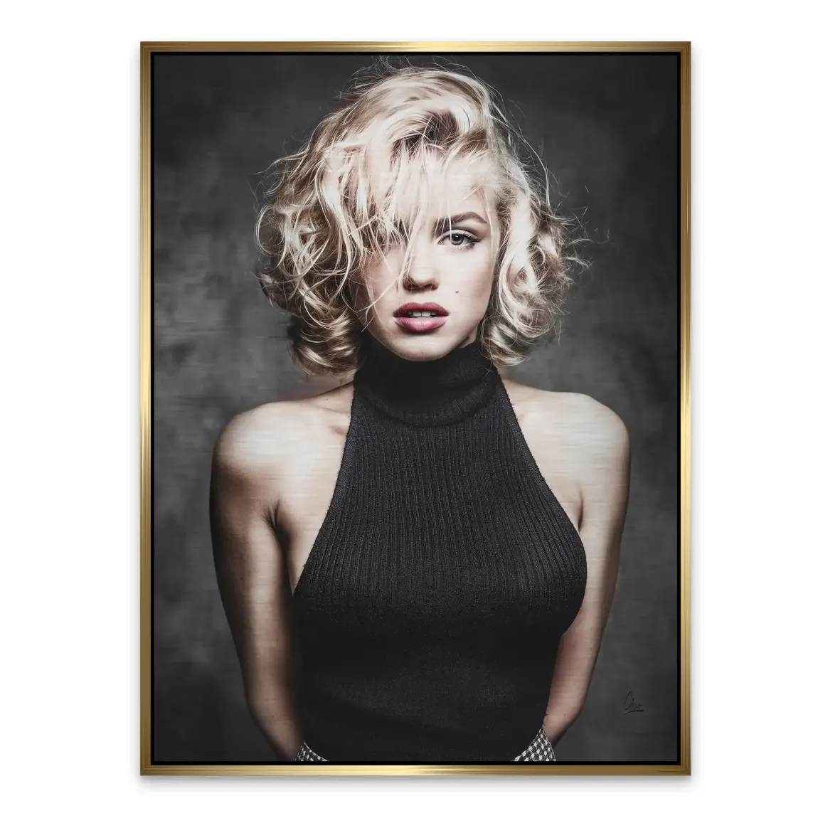 Midnight Allure Marilyn Monroe Alu Gebürstet Bild