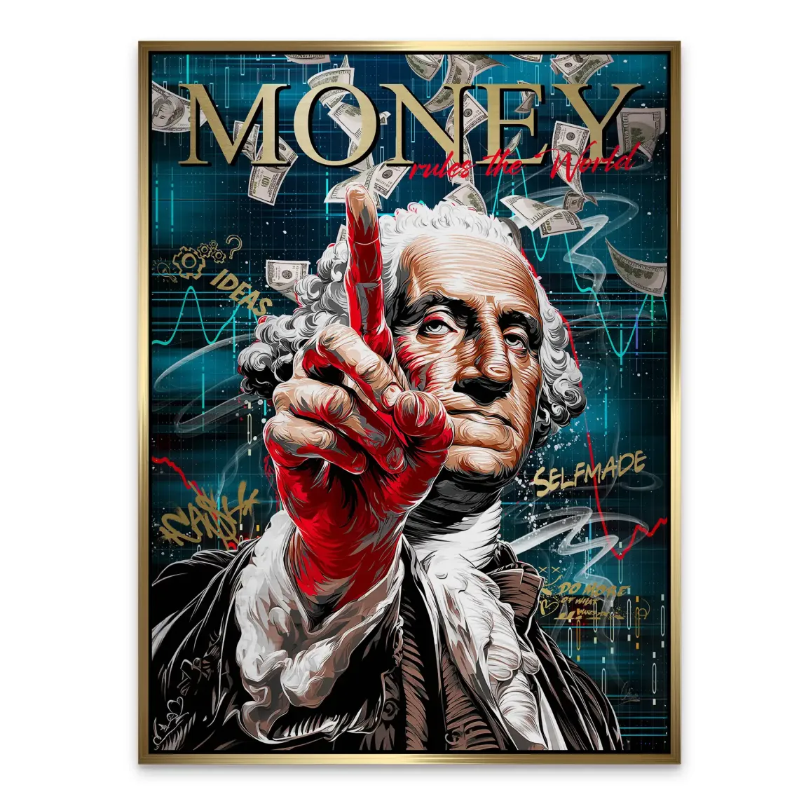 Money Empire Wallstreet Alu Gebürstet Bild