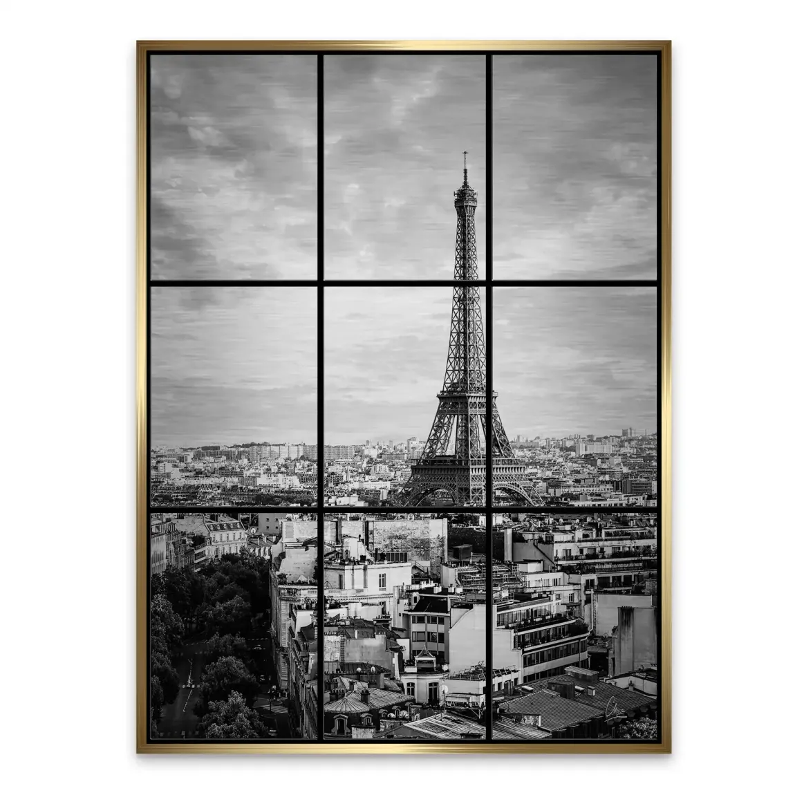 Eiffelturm über Paris Alu Gebürstet Bild