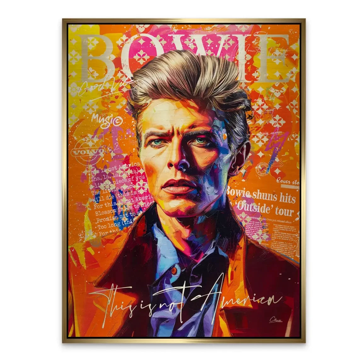 Bowie America Pop Art Aludibond Gebürstet INGALERIE