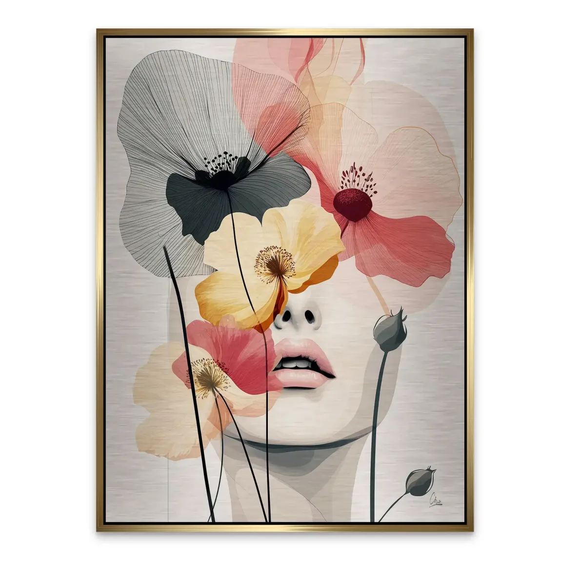 Floral Dream Alu Gebürstet Bild