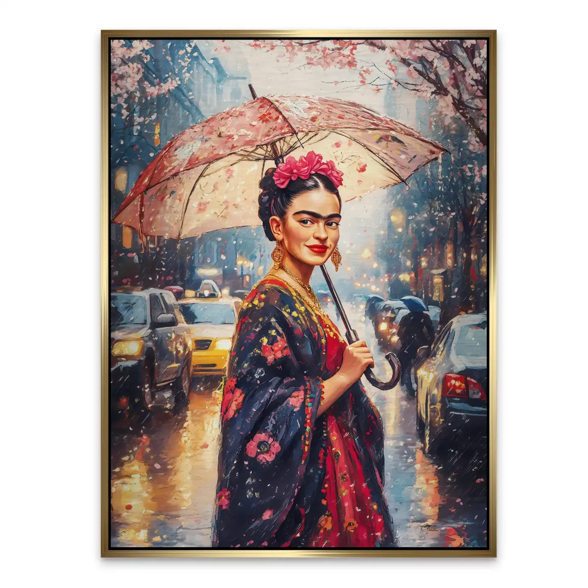 Frida im Abendregen Aludibond Gebürstet INGALERIE